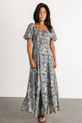 Raelynn Maxi Dress | Dusty Blue Floral - Baltic Born